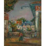 Jakub Zucker (1900 Radom - 1981 New York), Figure against a city background (Old house in Arcueil)