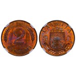 Latvia, 2 Santimi, 1937 year, NGC, MS 64 BN