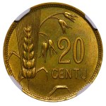 Lithuania, 20 Centu, 1925 year, NGC, MS 62