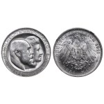 Kingdom of Wurttemberg, 3 Mark, 1911 year, F, Silver Wedding Anniversary, NGC, MS 64