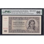 Czechoslovakia, 1000 Korun, 1945, Gem UNC 66 EPQ, SPECIMEN