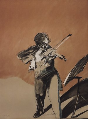 Claude WEISBUCH (1927-2014), Skrzypek, 1977