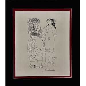 Pablo Picasso (1881-1973), Un Monsieur avec une pipe et une Dame ( A Gentleman with a Pipe and a Lady) from series 347.