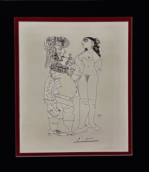 Pablo Picasso (1881-1973), Un Monsieur avec une pipe et une Dame ( Dżentelmen z fajką i Dama) z serii 347