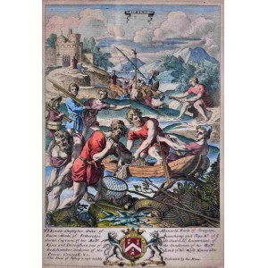Richard Blome (1635-1705) Rybolov zo série Gentlemans Recreation, 1686