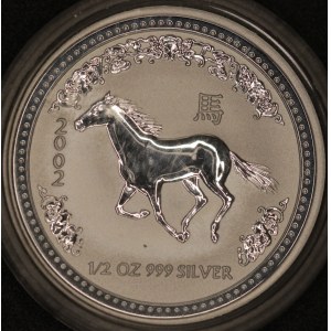 Australia. 2002 50 Cents Year of the Horse Lunar Series 1/2 Oz .999 Silver