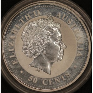 Australia. 2002 50 Cents Year of the Horse Lunar Series 1/2 Oz .999 Silver