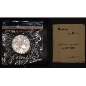 France. 1976 10 Francs Piefort Silver In Original Box - No. 376