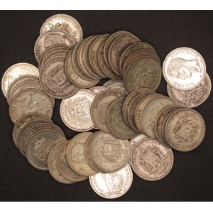 Venezuela 1954-65 1 Bolivar - 52 Pieces Silver