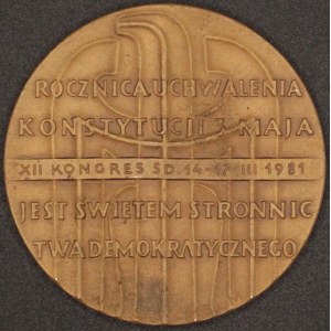 Poland. Medal Bronze / Base Metal After World War 2 - Constitution 3 May