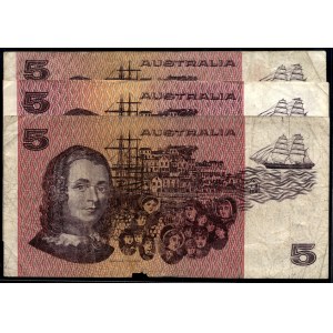 Australia. 1988 5 Dollars - 3 Pieces