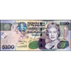 Bahamas. 2009 100 Dollars - Last of Elizabeth II