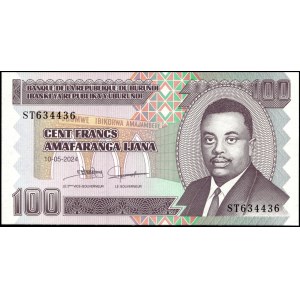 Burundi. 2024 100 Francs - Radar Serial Number 634436