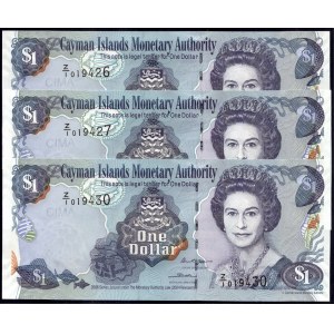 Cayman Islands. 2006 1 Dollar - 3 Replacement Notes