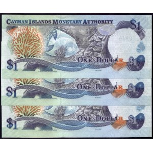 Cayman Islands. 2006 1 Dollar - 3 Replacement Notes