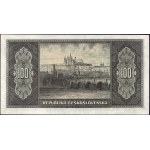 Czechoslovakia. 1945 100 Korun Specimen 3 Dots