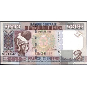 Guinea. 2012 5000 Francs