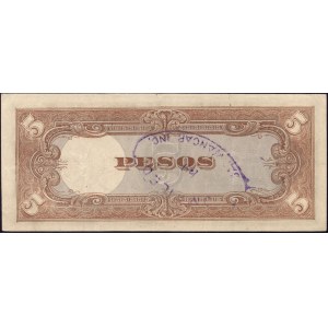 Philippines. 1943 5 Pesos Japanese Occupation - Countermark