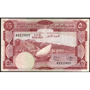 Yemen. 1965 5 Dinars
