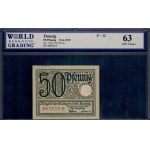 Danzig. 1919 50 Fenigow Oliwkowy