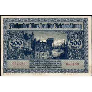 Danzica. 1922 500 Marek