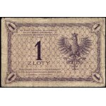Poland. 1919 1 Zloty Prefix S.1 B rzadka pierwsza Serja