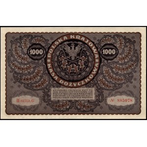 Poland. 1919 1000 Marek Prefix III Serja G