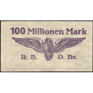 Pologne. 1923 100 millions Marek Wrocław Autoroute nationale