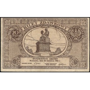 Poland. 1924 20 Groszy Prefix