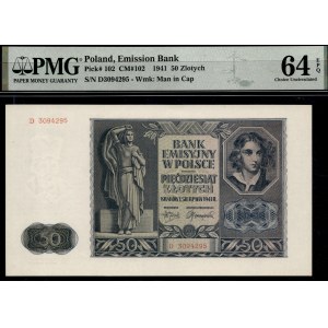 Poland. 1941 50 Zlotych Prefix D