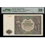 Poland. 1946 500 Zlotych Prefix I
