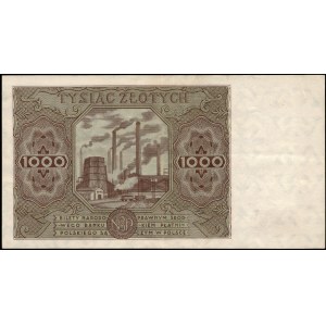 Poland. 1947 1000 Zlotych Prefix F