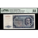 Poland. 1948 20 Zlotych Prefix B