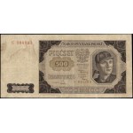 Poland. 1948 500 Zlotych Prefix C Rzadka seria jednoliterowa