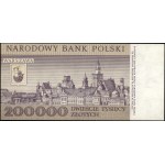 Poland. 1989 200000 Zlotych Prefix B