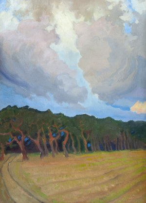 Ludwik Leszko (1890 - 1957), Pejzaż wiosenny, 1921 r.