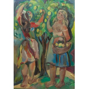 Ludwik Klimek (1912 - 1992), In the Orchard