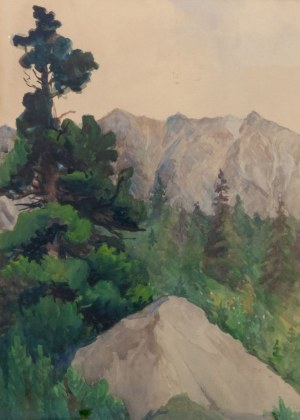 Friedrich Iwan (1889 - 1967), Pejzaż górski, 1943 r.