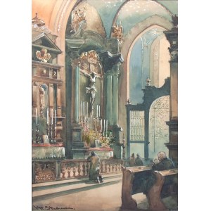 Wladyslaw Chmielinski (1911-1979), Prayer in St. Mary's Church