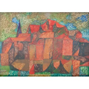 Karol Grams (1937 - 1996), Cubist Landscape, 1968.
