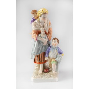 Mother and children, Royal Porcelain Manufactory of Berlin, early 20th century.