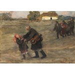 Teodor Axentowicz (1859 Braszów/Rumunia - 1938 Kraków), Dziewczyna prowadząca lirnika