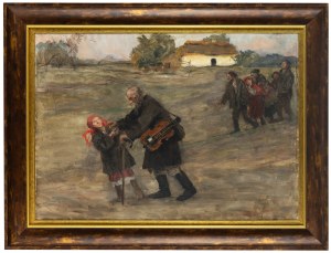 Teodor Axentowicz (1859 Braszów/Rumunia - 1938 Kraków), Dziewczyna prowadząca lirnika