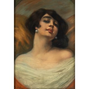 Tekla Michalina Nowicka (1877-1932), Portrait of a woman in white, 1918