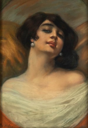 Tekla Michalina Nowicka (1877-1932), Portert kobiety w bieli, 1918