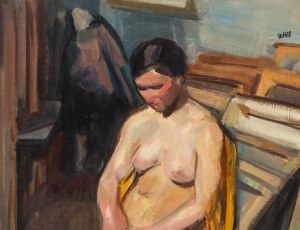 Wojciech Weiss (1875 Leorda na Bukowinie - 1950 Kraków), Półakt kobiety