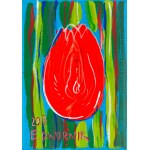 Edward Dwurnik (1943 Radzymin - 2018 Warsaw), Red Tulip, 2017