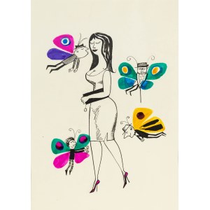 Jerzy Flisak (1930 Warschau - 2008 dort), Ich bin ein Schmetterling..., 1950er Jahre.