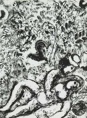 Marc Chagall (1887 Łoźno k. Witebska-1985 Saint-Paul de Vence), Para pod drzewem