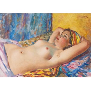 Stanisław Żurawski (1889 Krosno - 1976 Kraków), Nude of a lying girl